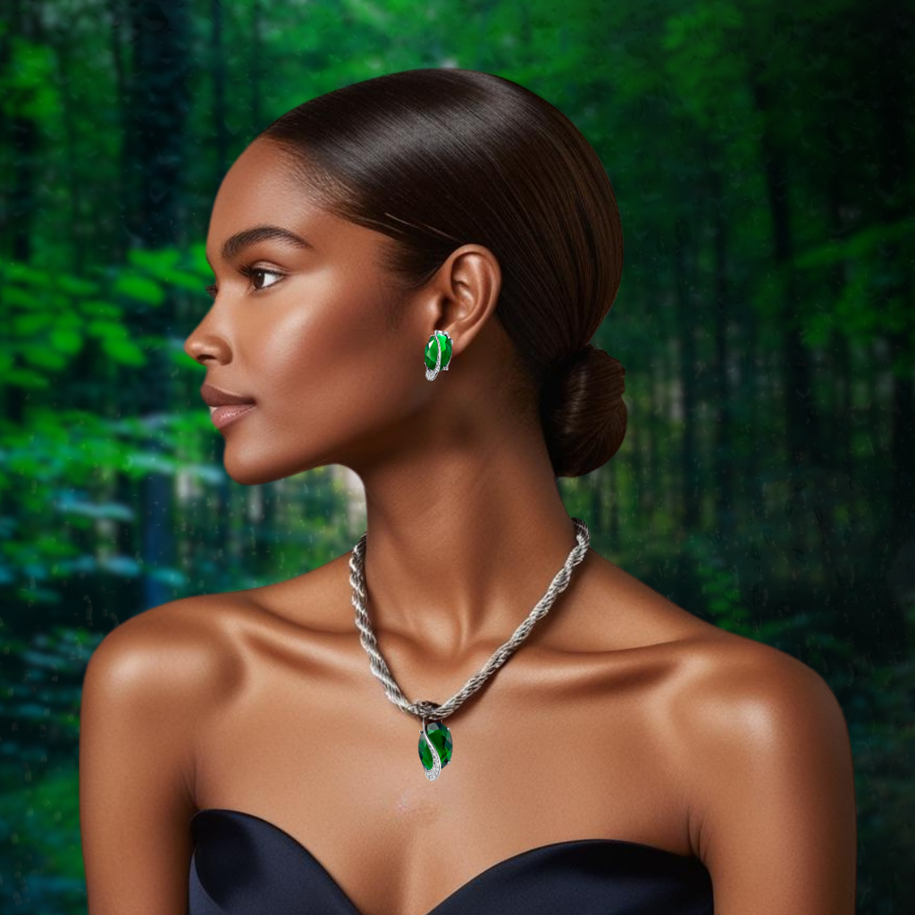 Emerald Elegance Jewelry Gift Set