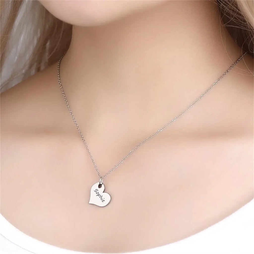 Custom Engraved Mother Daughter Keychain and Necklace Set