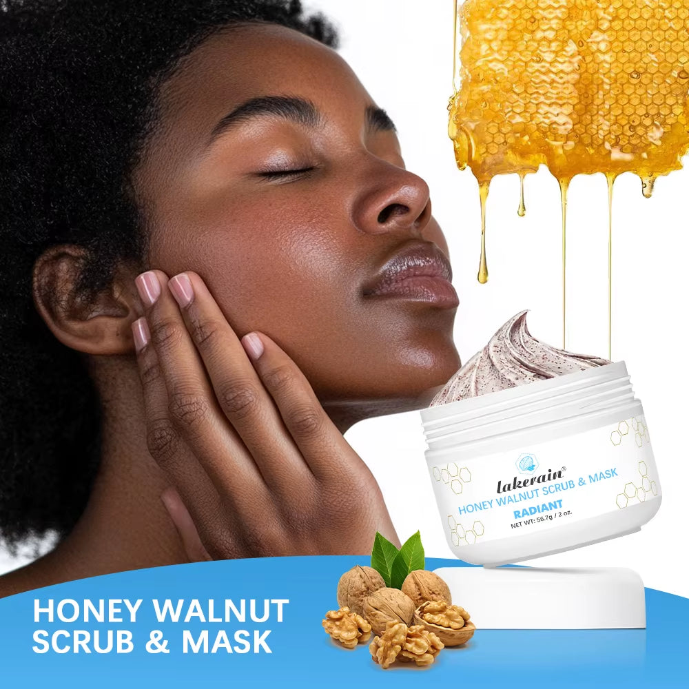 Facial Scrub & Mask Moisturizing Nourishing Skincare Facial Scrub for Honey Walnut Face Cream Facial Exfoliants Skin Care