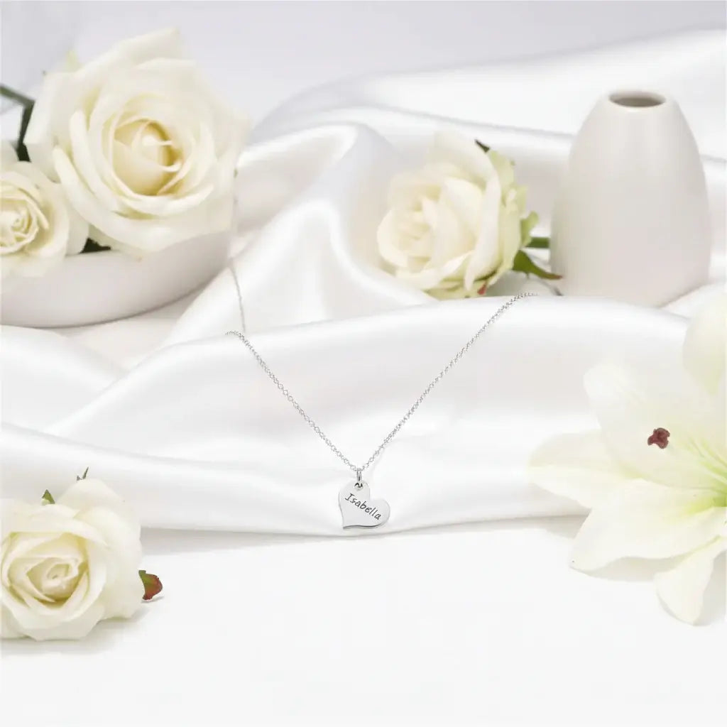 Custom Engraved Mother Daughter Keychain and Necklace Set