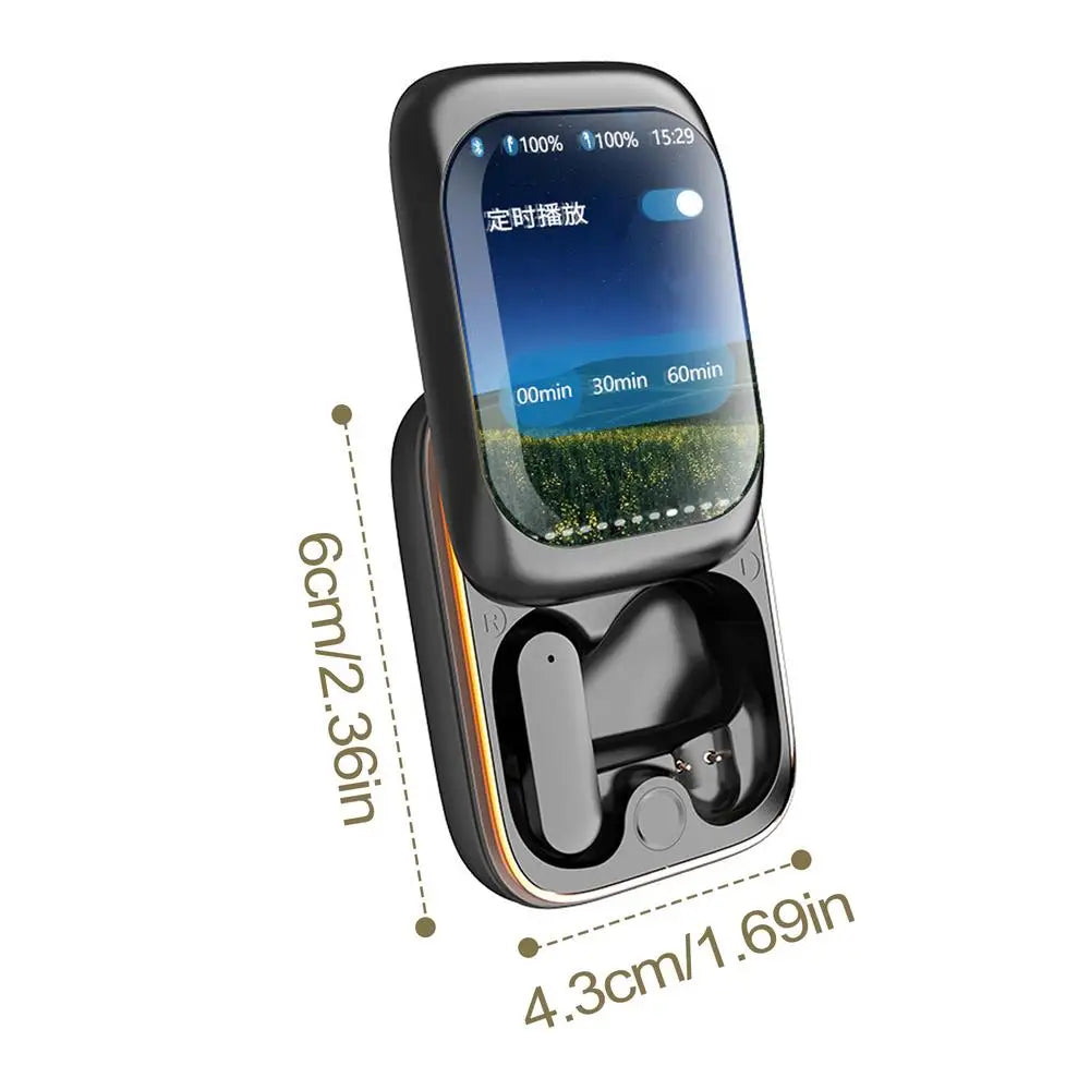 Touch Screen Earbuds Smart Earbuds Wireless Earbuds Slider Earphones Cordless Earbuds Full Color Touchscreen Ear Buds In-Ear