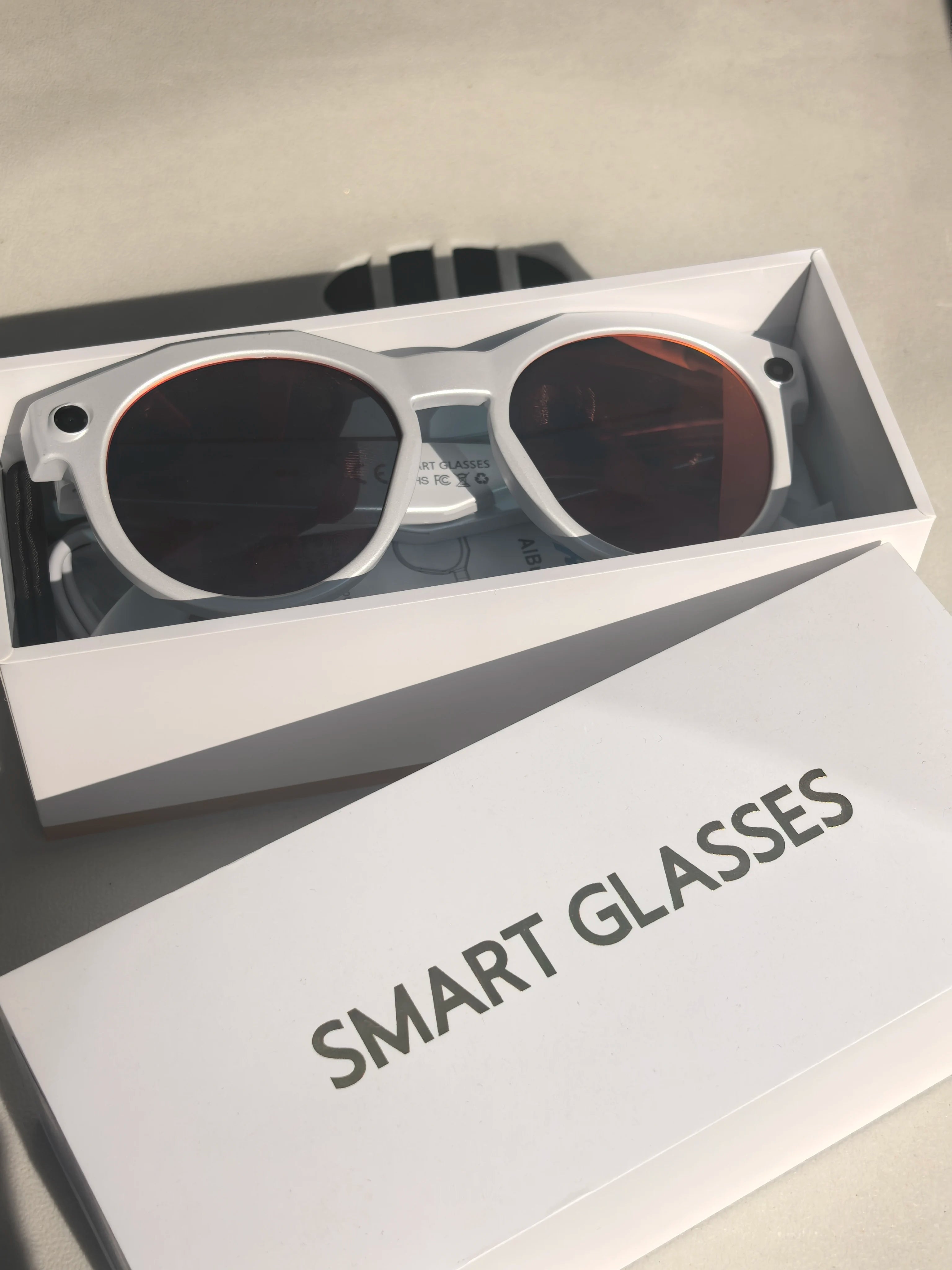 2026 Smart Glasses AI 4K UHD 8MP 800W Camera Video Call Translation Voice Assistant Music Smart Glasses Replacable Lens