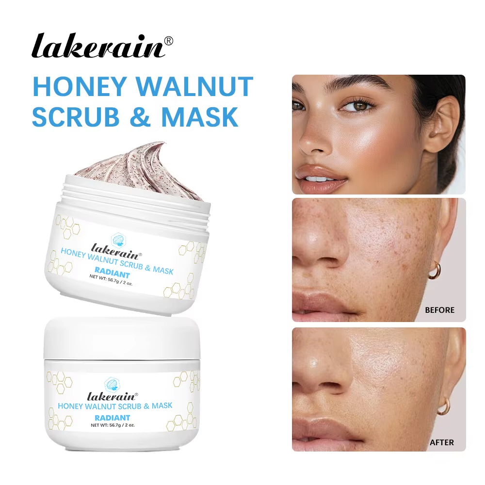 Facial Scrub & Mask Moisturizing Nourishing Skincare Facial Scrub for Honey Walnut Face Cream Facial Exfoliants Skin Care